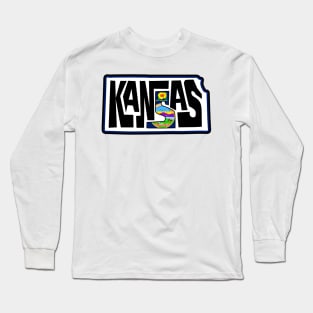 Kansas Wichita Topeka Lawrence Salina Dodge City KS Long Sleeve T-Shirt